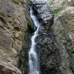 Peppe Trovato sulla cascata cicutà del torrente Ferraina